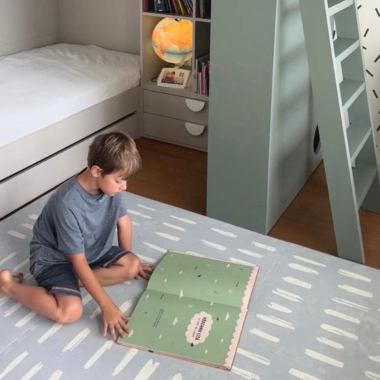 Scandi Stripes - azúrová