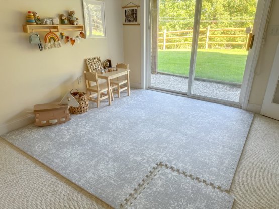 Flower Fusion - strieborná // Baby Mat