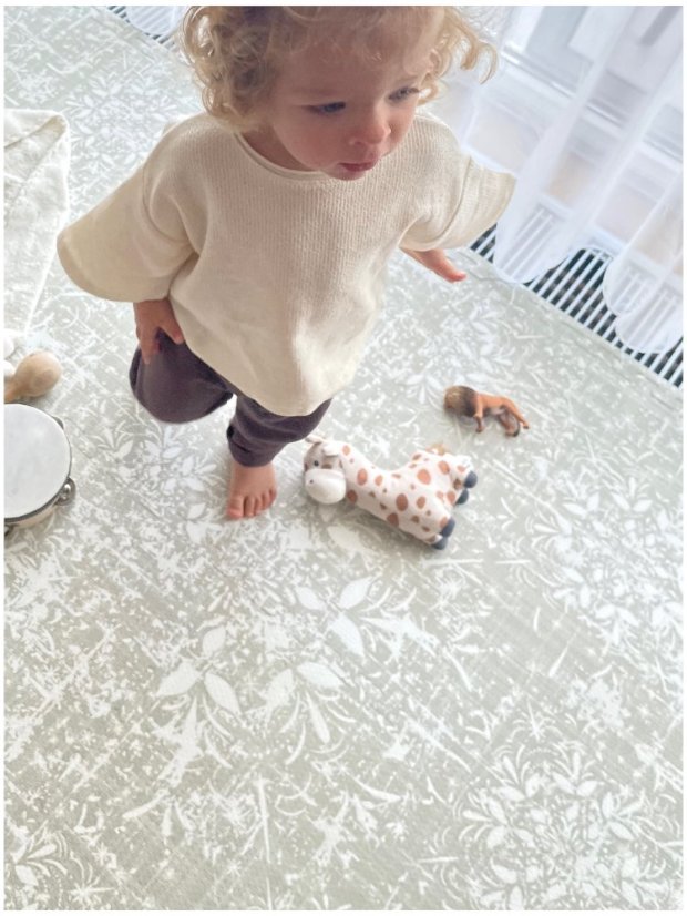 Flower Fusion - strieborná // Baby Mat