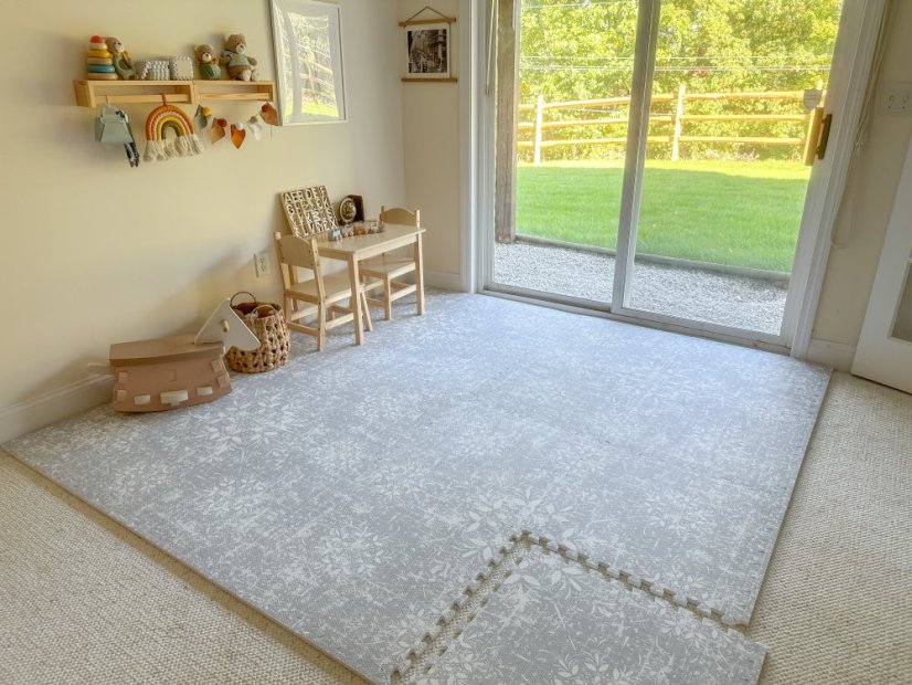 Flower Fusion - strieborná // Baby Mat